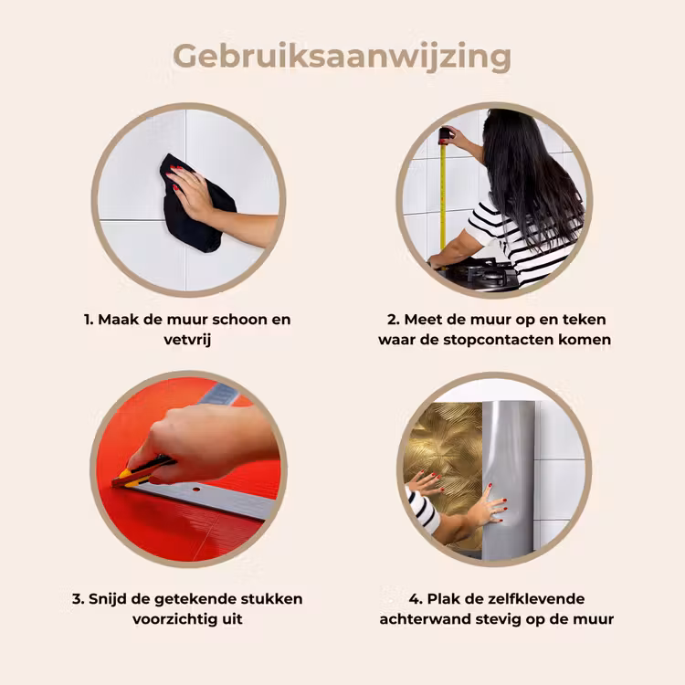 Keuken achterwand - Palm - Waaier - Goud — 7