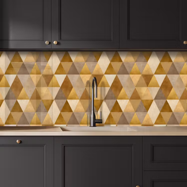 Keuken achterwand - Geometrisch - Driehoek - Goud — 6