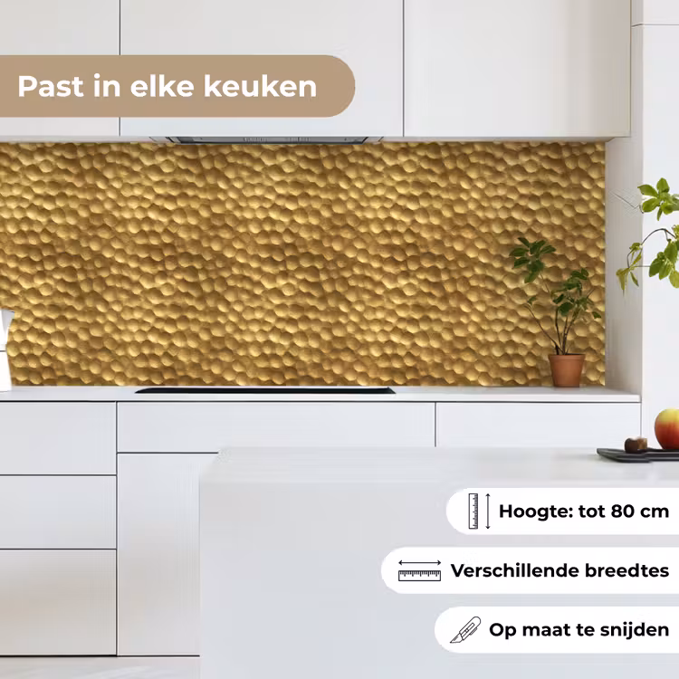 Keuken achterwand - Metaal - Dynamisch - Goud — 4