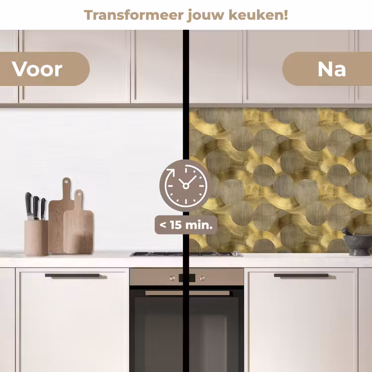 Keuken achterwand - Modern - Geometrisch - Goud — 2