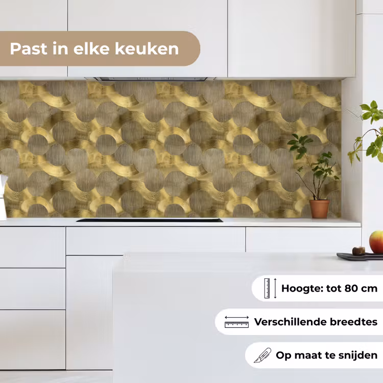 Keuken achterwand - Modern - Geometrisch - Goud — 4