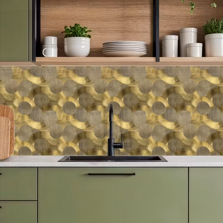Keuken achterwand - Modern - Geometrisch - Goud — 5