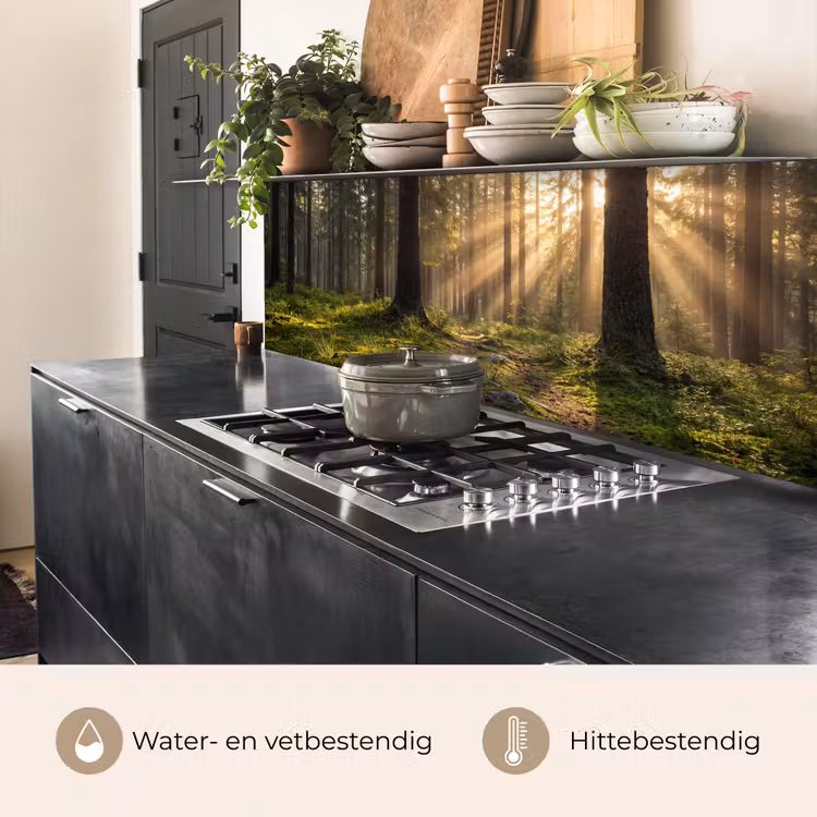 Keuken achterwand - Bos - Zonlicht - Gras — 3