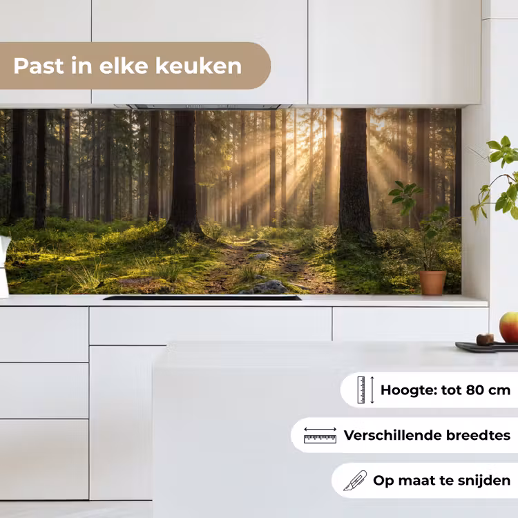 Keuken achterwand - Bos - Zonlicht - Gras — 4