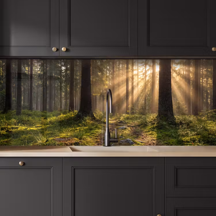 Keuken achterwand - Bos - Zonlicht - Gras — 6