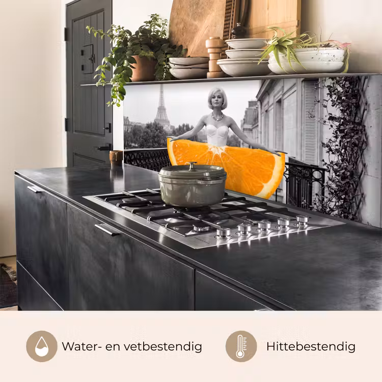 Keuken achterwand - Sinaasappel - Eiffeltoren - Vrouw — 3