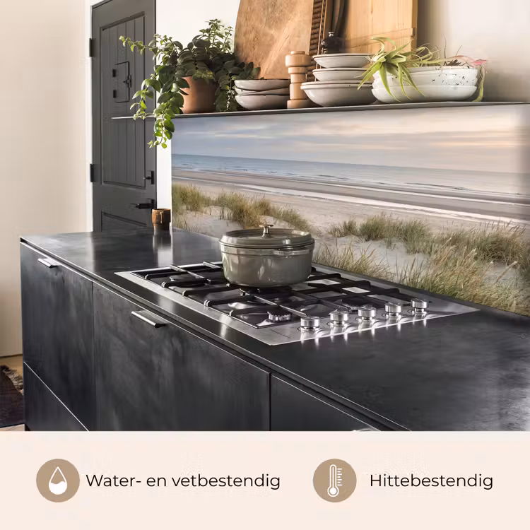 Keuken achterwand - Zandstrand - Bewolkt - Duinen — 3