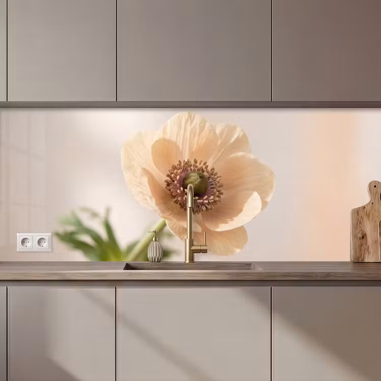 Keuken achterwand - Bloem - Minimalistisch - Groen