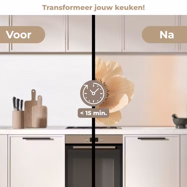 Keuken achterwand - Bloem - Minimalistisch - Groen — 2