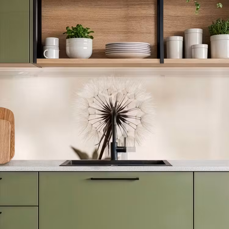 Keuken achterwand - Paardenbloem - Minimalistisch - Wit — 5