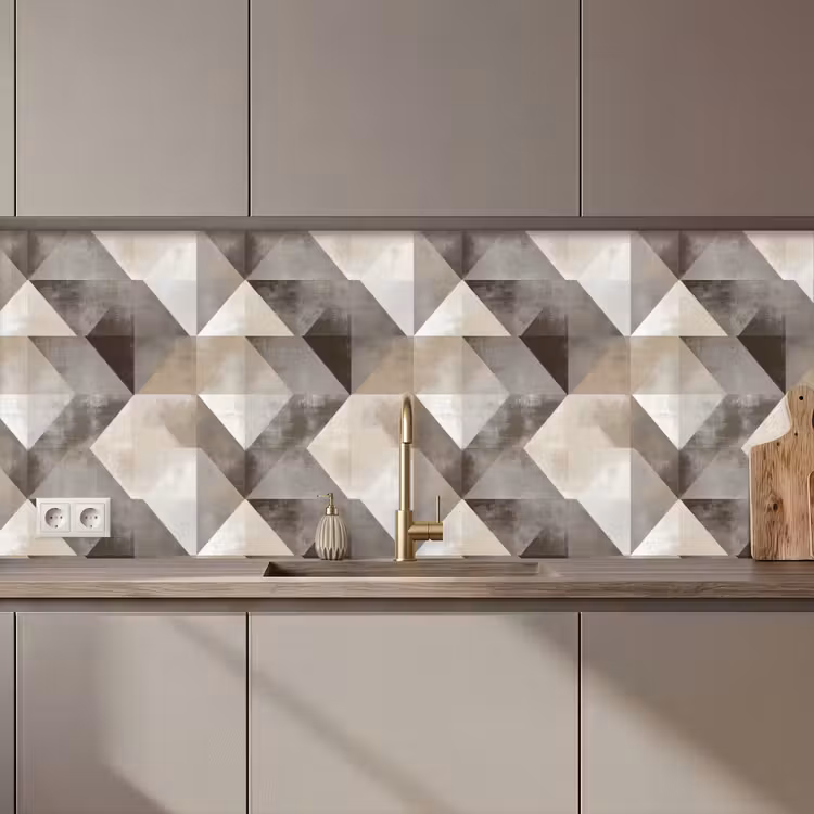 Keuken achterwand - Geometrisch - Motief - Aardetinten