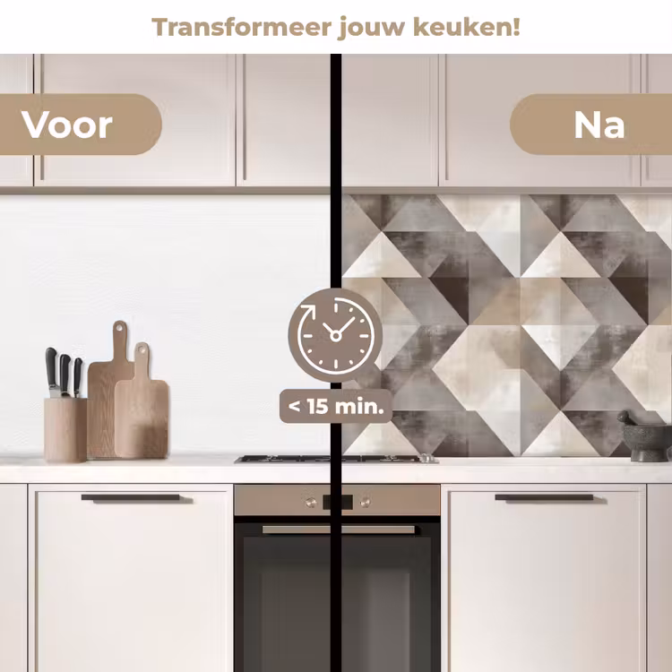Keuken achterwand - Geometrisch - Motief - Aardetinten — 2