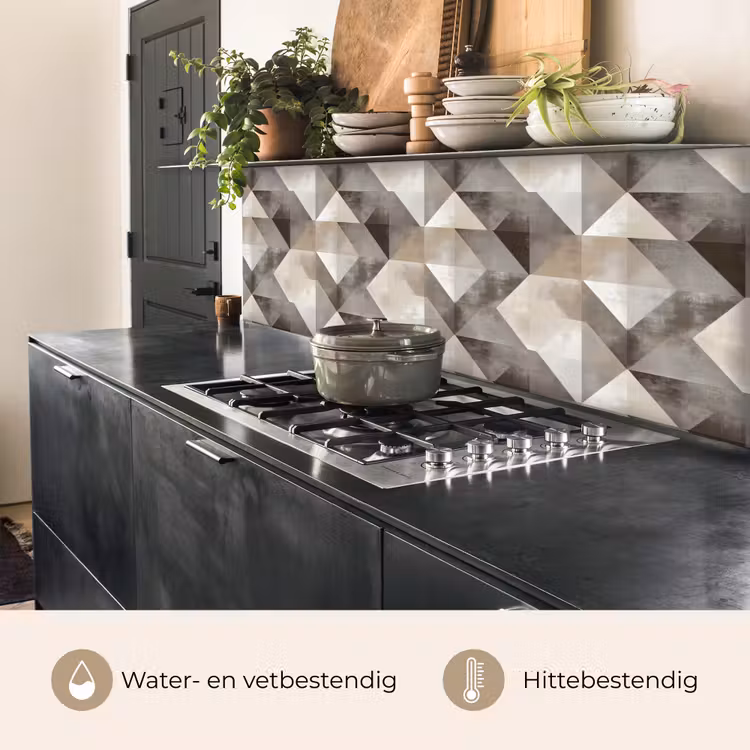 Keuken achterwand - Geometrisch - Motief - Aardetinten — 3