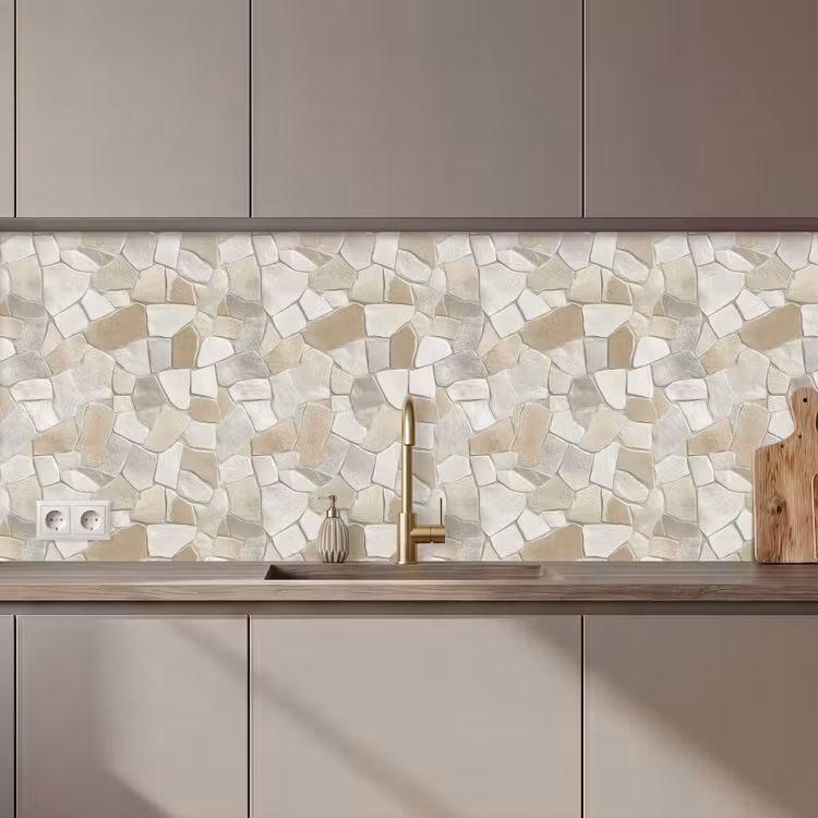 Keuken achterwand - Mozaïek - Stenen - Beige