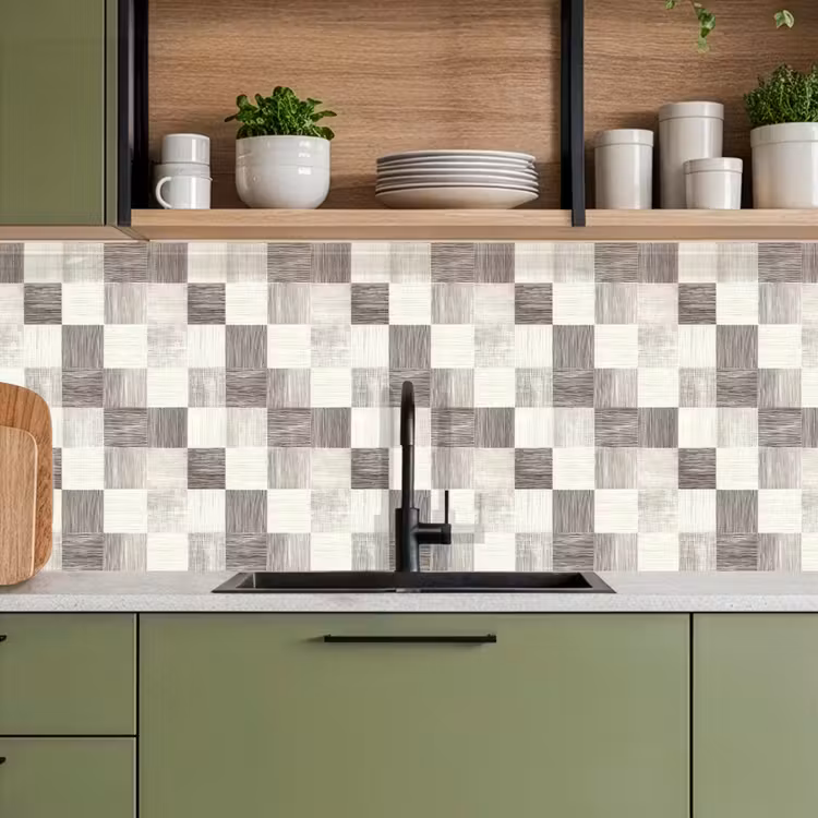 Keuken achterwand - Patroon - Dambord - Houtnerf — 5
