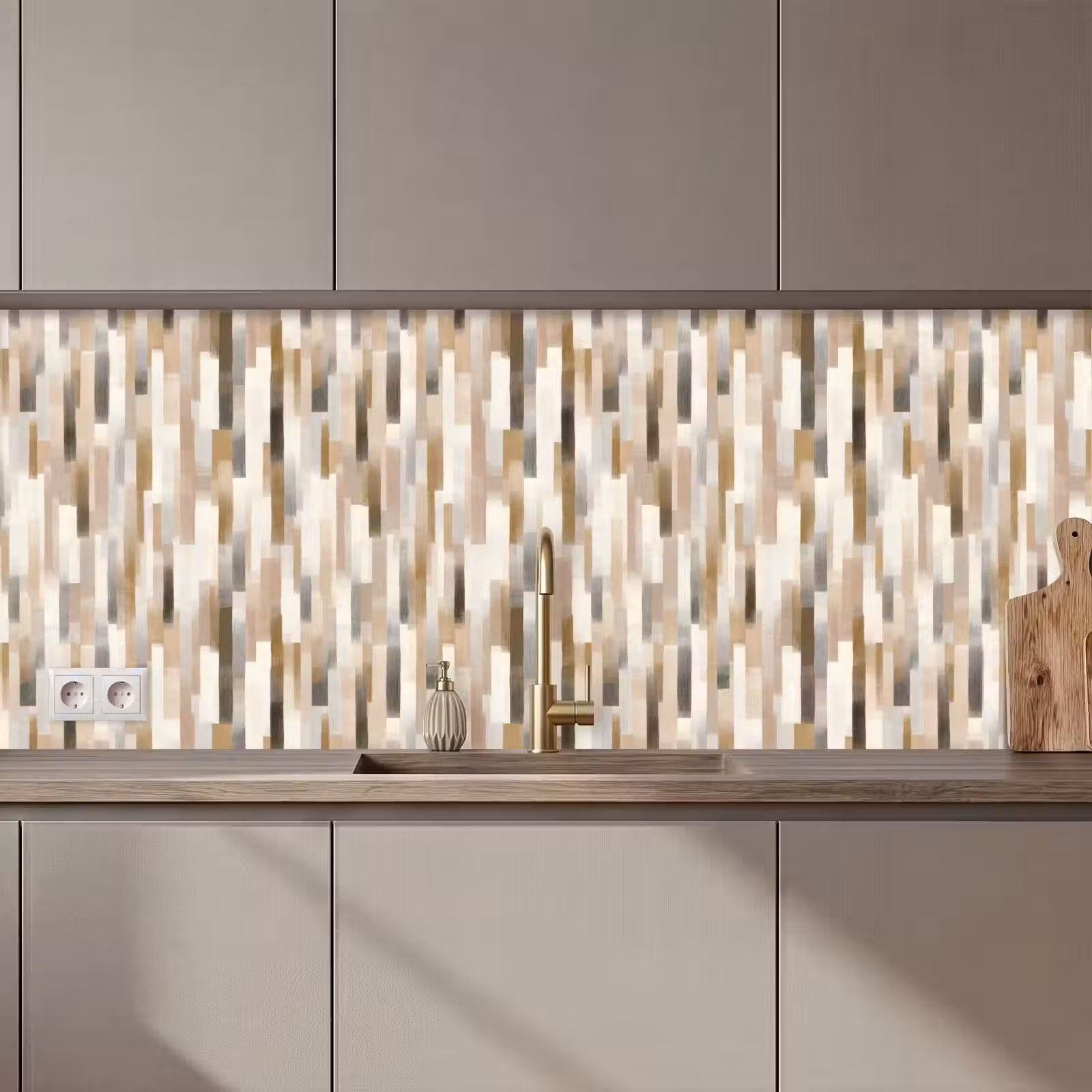 Keuken achterwand - Abstract - Patroon - Kwaststreken — 1