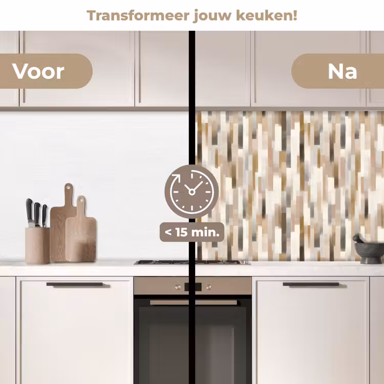 Keuken achterwand - Abstract - Patroon - Kwaststreken — 2