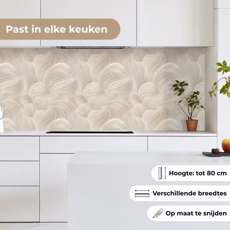 Keuken achterwand - Lijnen - Waaier - Beige — 4