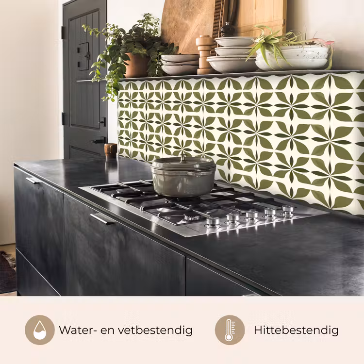 Keuken achterwand - Botanisch - Retro - Groen — 3