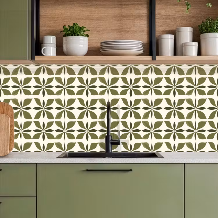 Keuken achterwand - Botanisch - Retro - Groen — 5
