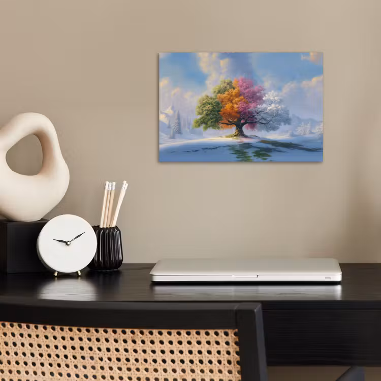 Poster - Boom - Seizoenen - Winter - Landschap — 2