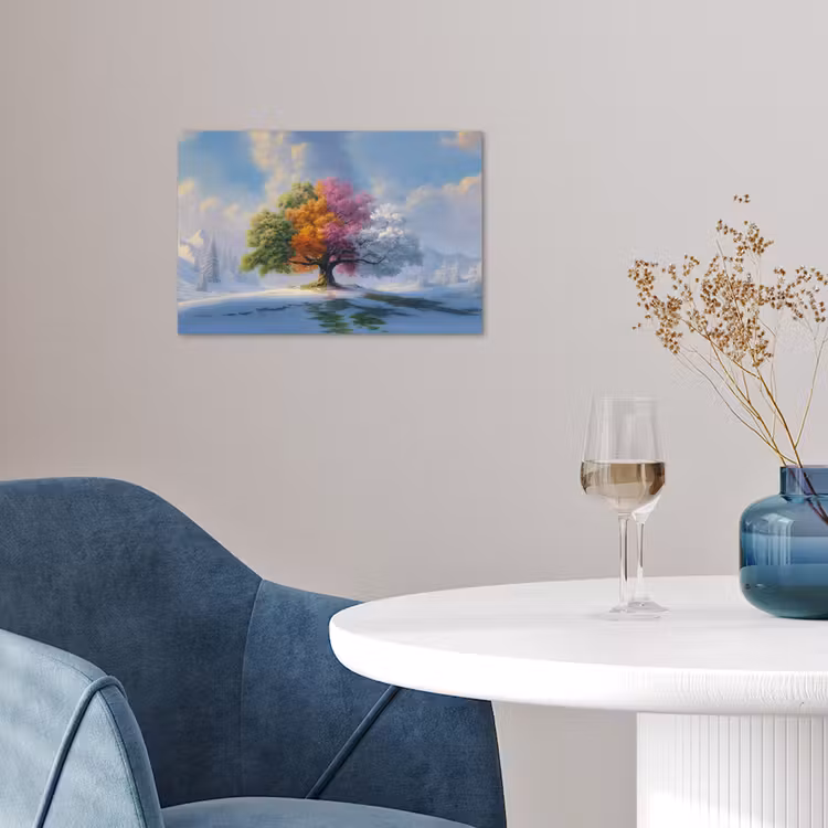 Poster - Boom - Seizoenen - Winter - Landschap — 4