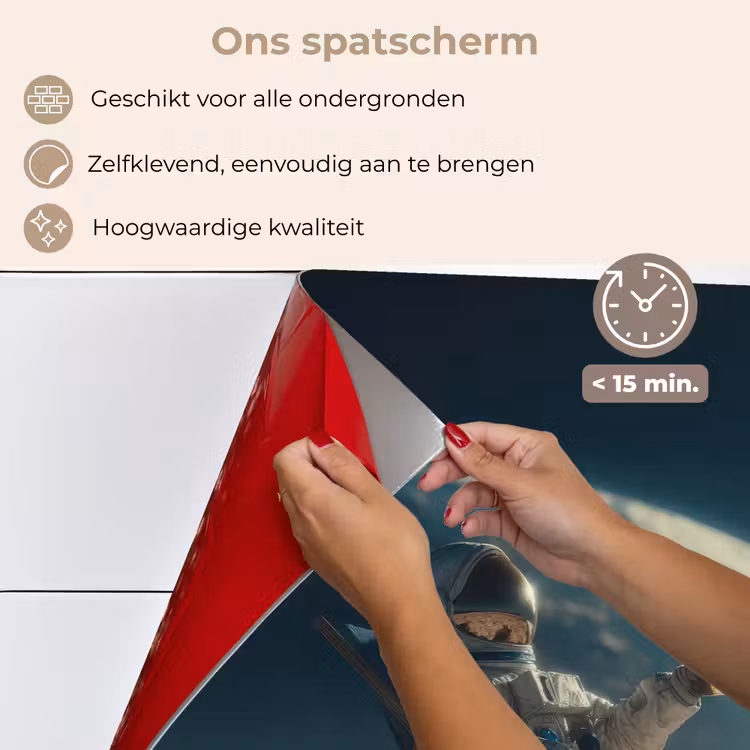 Spatscherm keuken - Astronaut - Kat - Glas - Stoel — 4