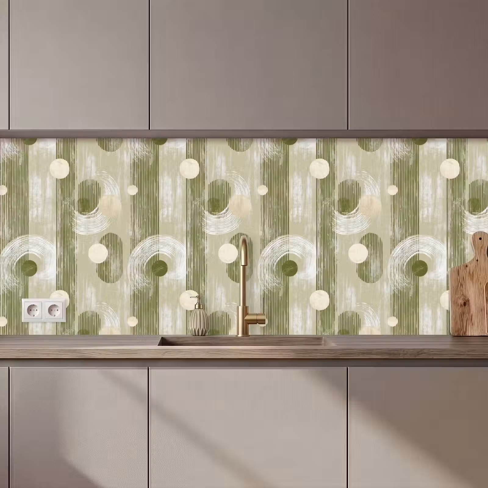 Keuken achterwand - Artistiek - Modern - Groen — 1