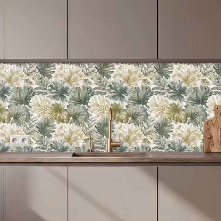 Keuken achterwand - Bladeren - Botanisch - Groen