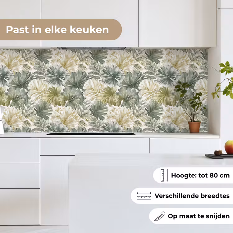 Keuken achterwand - Bladeren - Botanisch - Groen — 4