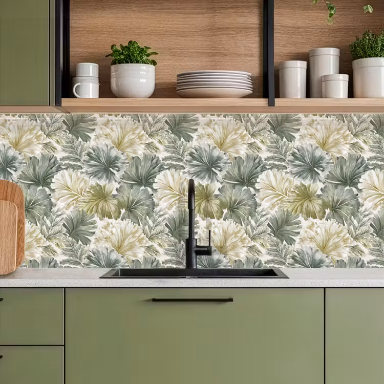 Keuken achterwand - Bladeren - Botanisch - Groen — 5