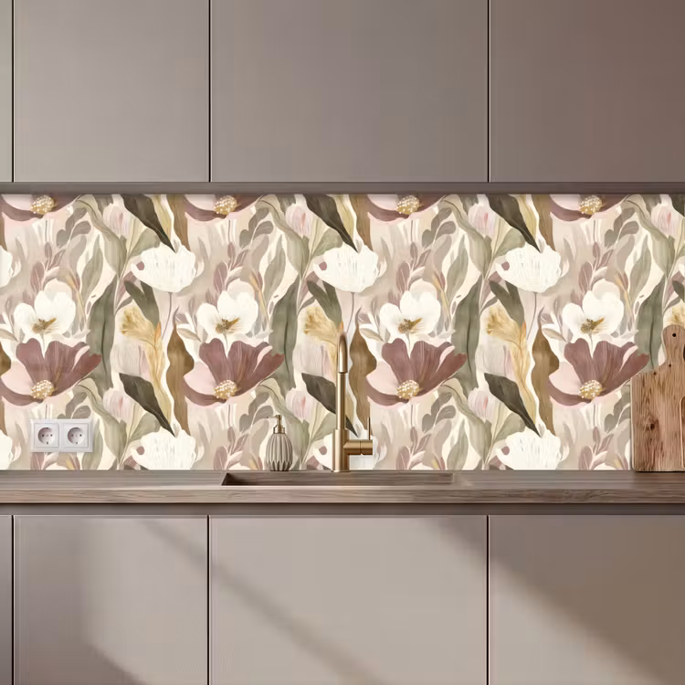Keuken achterwand - Bloemen - Aquarel - Kleurrijk