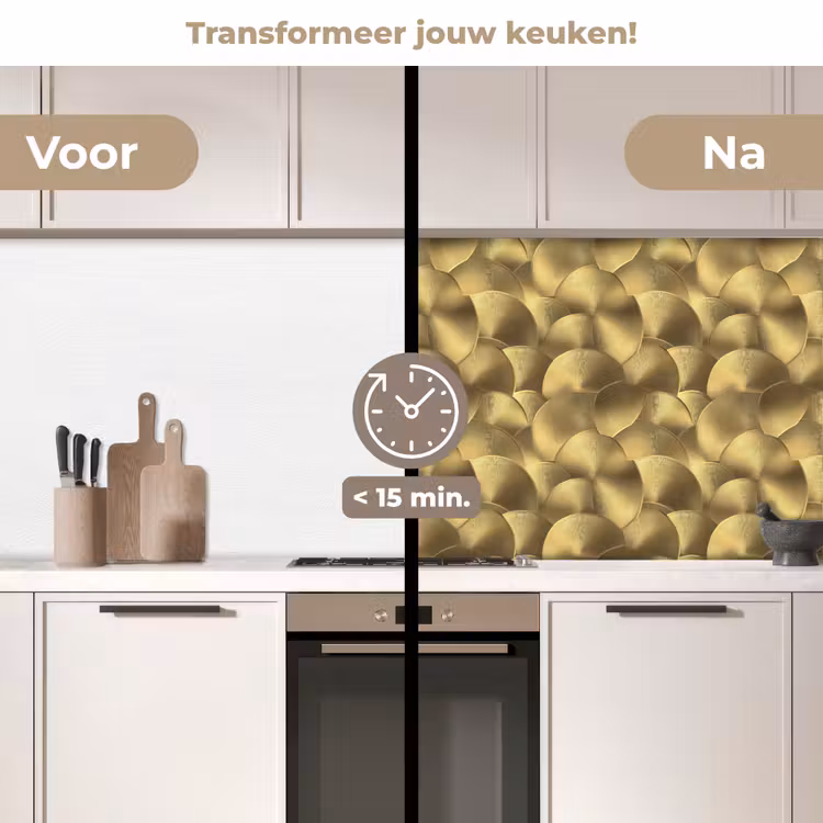 Keuken achterwand - Modern - Cirkel - Goud — 2