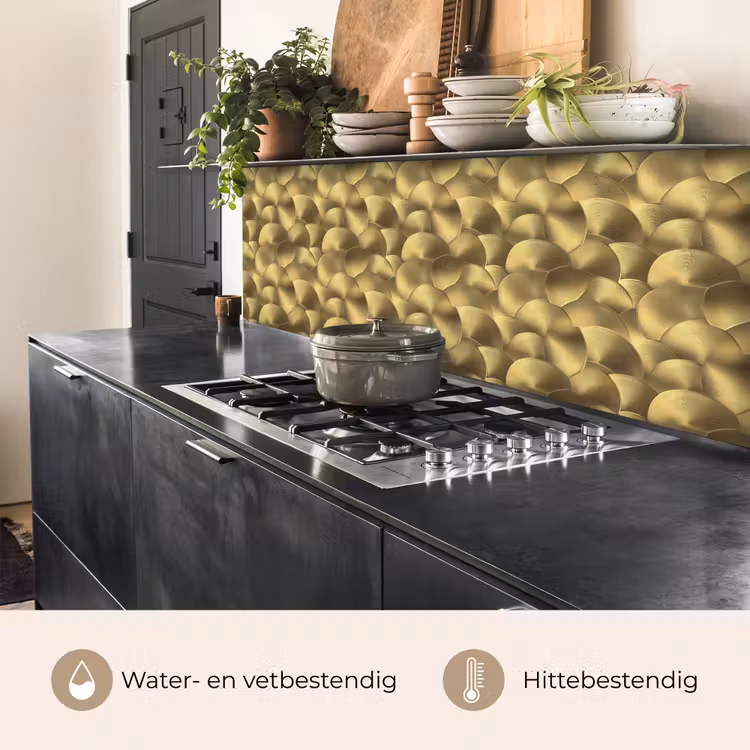 Keuken achterwand - Modern - Cirkel - Goud — 3