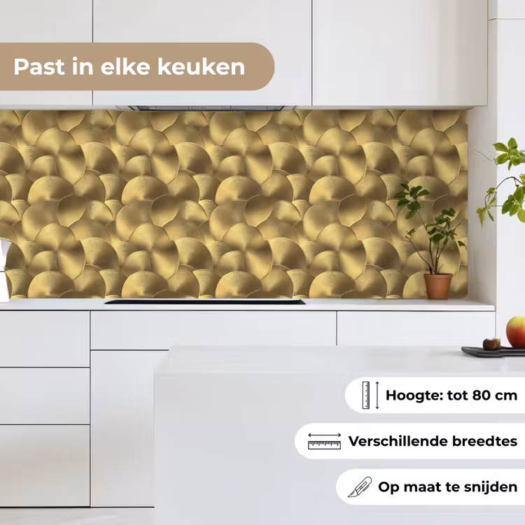 Keuken achterwand - Modern - Cirkel - Goud — 4