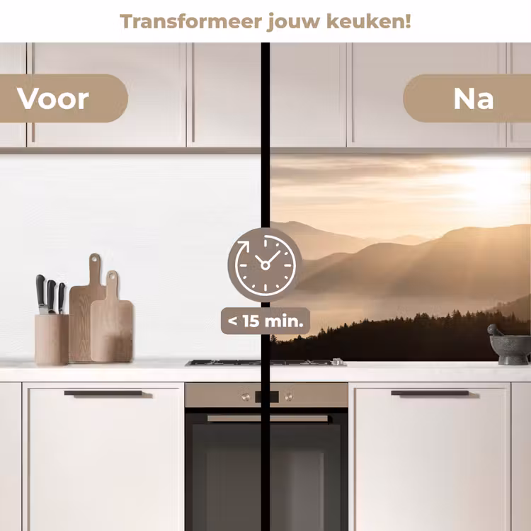 Keuken achterwand - Bergen - Mist - Zonnestralen — 2