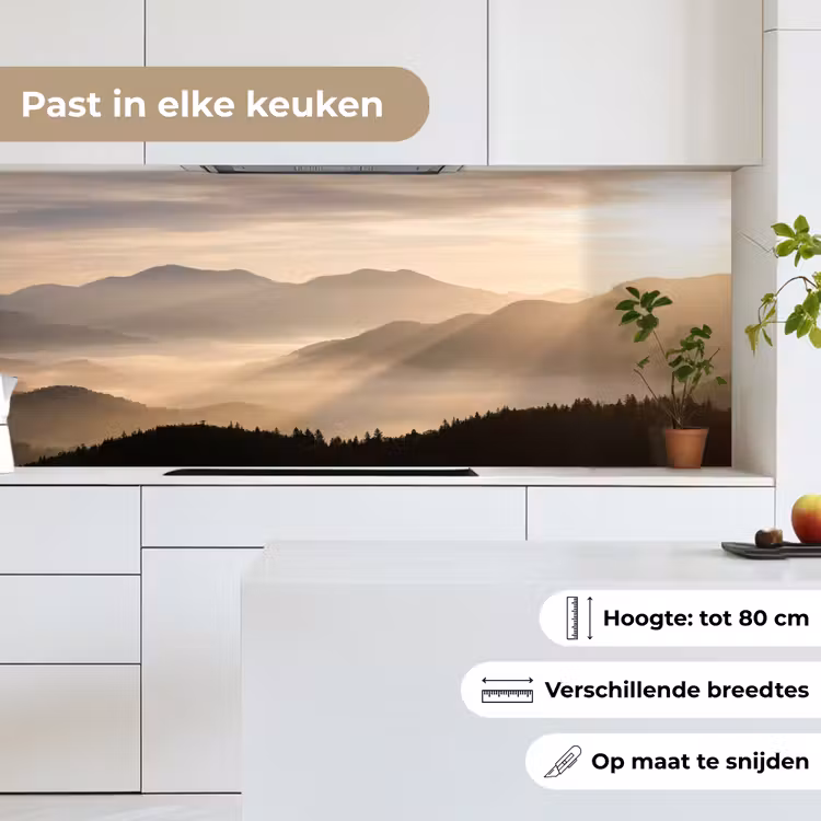 Keuken achterwand - Bergen - Mist - Zonnestralen — 4