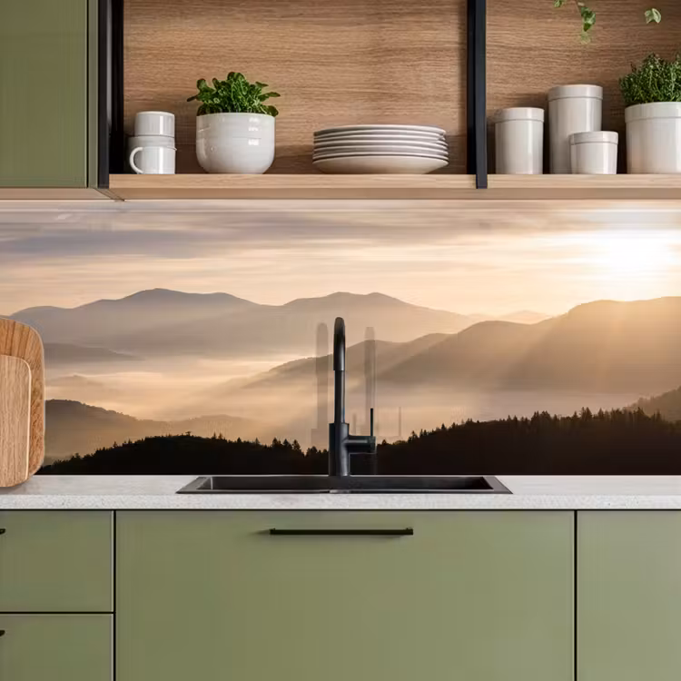 Keuken achterwand - Bergen - Mist - Zonnestralen — 5
