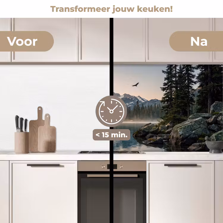 Keuken achterwand - Bergen - Water - Bomen — 2