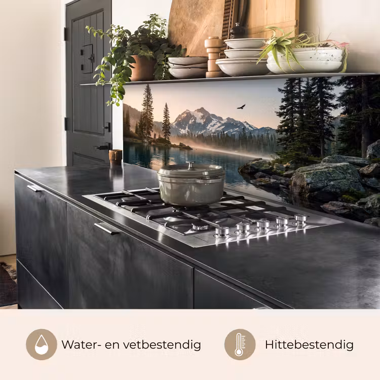 Keuken achterwand - Bergen - Water - Bomen — 3