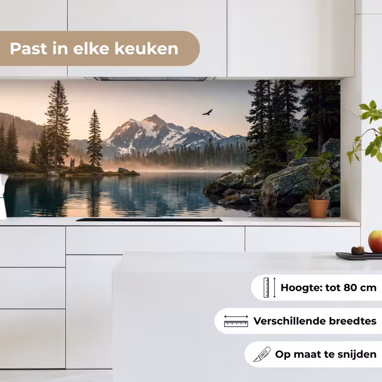 Keuken achterwand - Bergen - Water - Bomen — 4