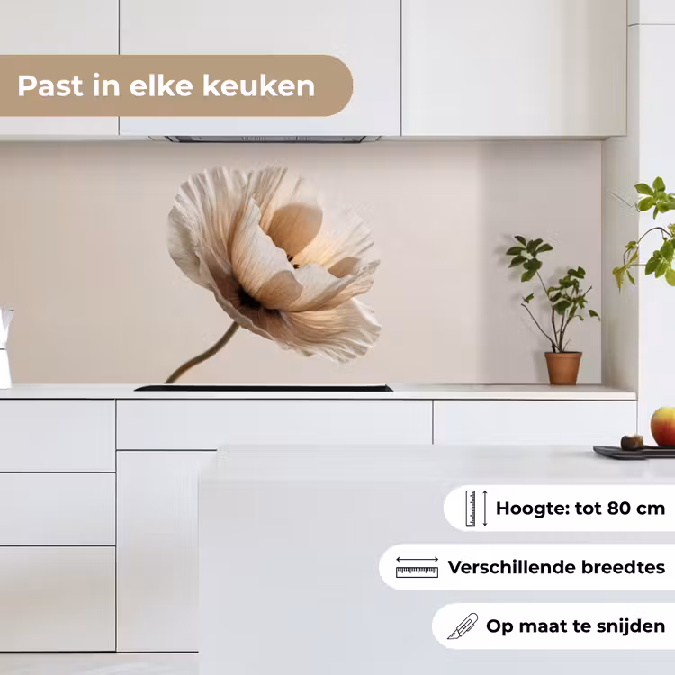 Keuken achterwand - Bloem - Beige - Crème — 4