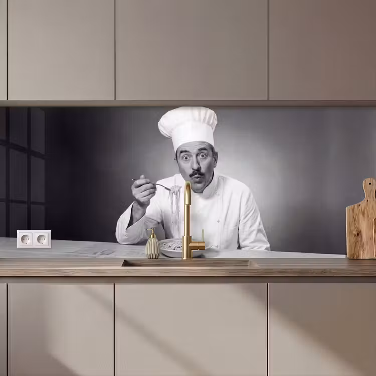 Keuken achterwand - Chef - Spaghetti - Pasta — 1