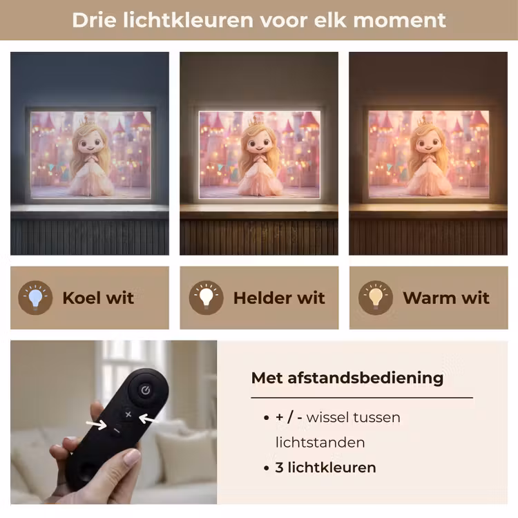 Lightbox - Wandlamp kinderkamer - Prinses - Roze - Kasteel — 8