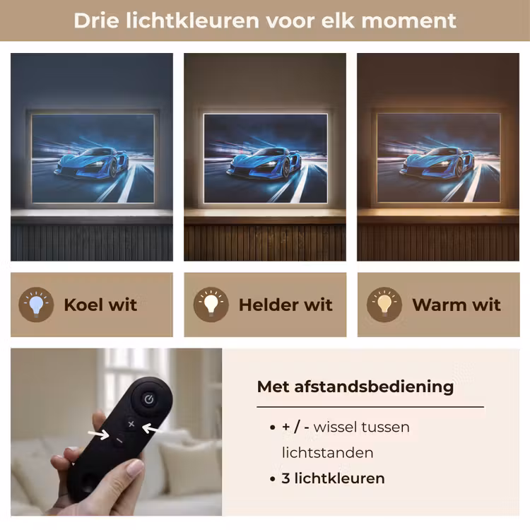 Lightbox - Wandlamp kinderkamer - Auto - Blauw - Jongens - Kind — 8