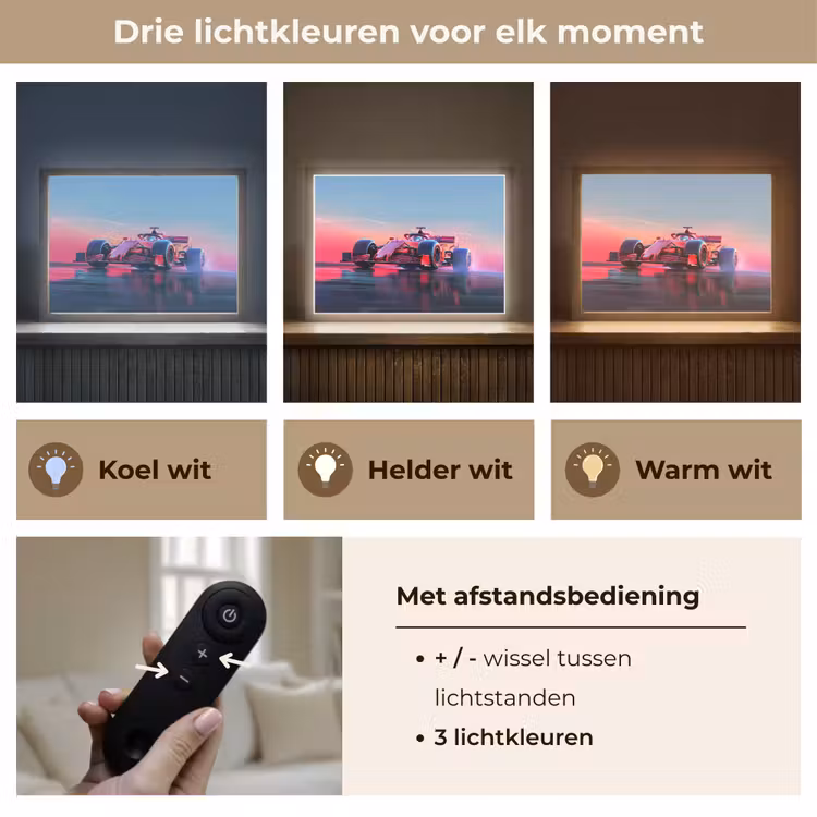 Lightbox - Wandlamp kinderkamer - Formule 1 - Race - Auto - Jongens — 8