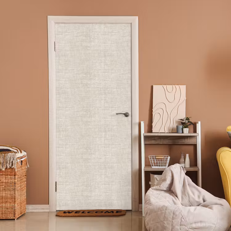 Deursticker - Linnen - Textuur - Beige — 2