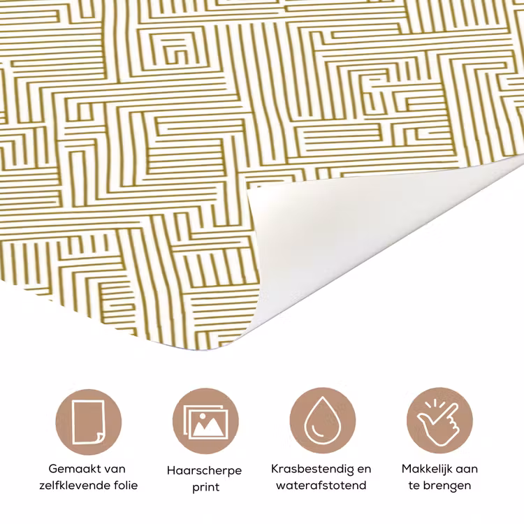Deursticker - Geometrisch - Lijnen - Groen — 3