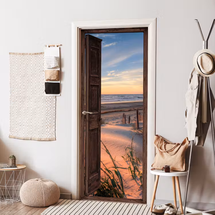 Deursticker - Doorkijk - Strand - Zee - Natuur - Duinen — 8