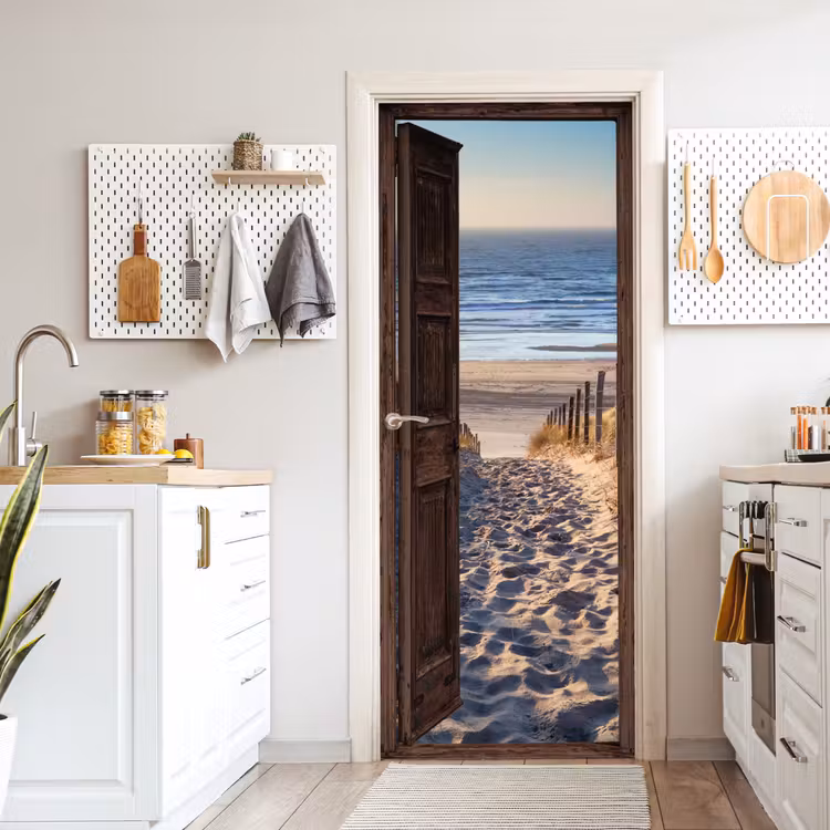 Deursticker - Doorkijk - Strand - Zee - Pad - Duinen — 7